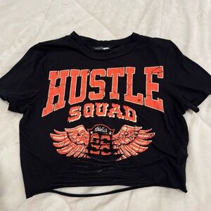 Fashion Nova Graphic Crop Top Size M NEW